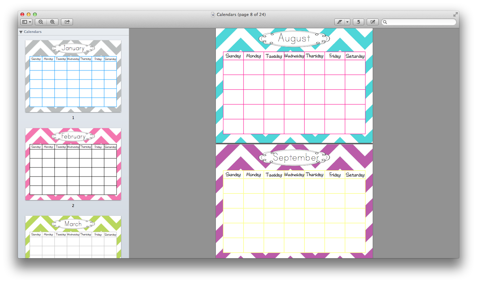 Calendar Templates! The Mommy Teacher