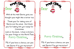 Draw Mrs Claus A Picture For Her Fridge - The Mommy Teacher