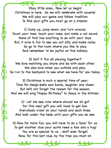 A Fun Scavenger Hunt Riddle to Make Gift-giving even more special for kids!