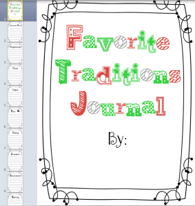 Favorite Traditions Journal