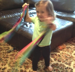 dancing with ribbon streamers